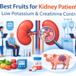 Best fruits for kidney patients showing low potassium fruits and kidney health illustration for managing creatinine levels